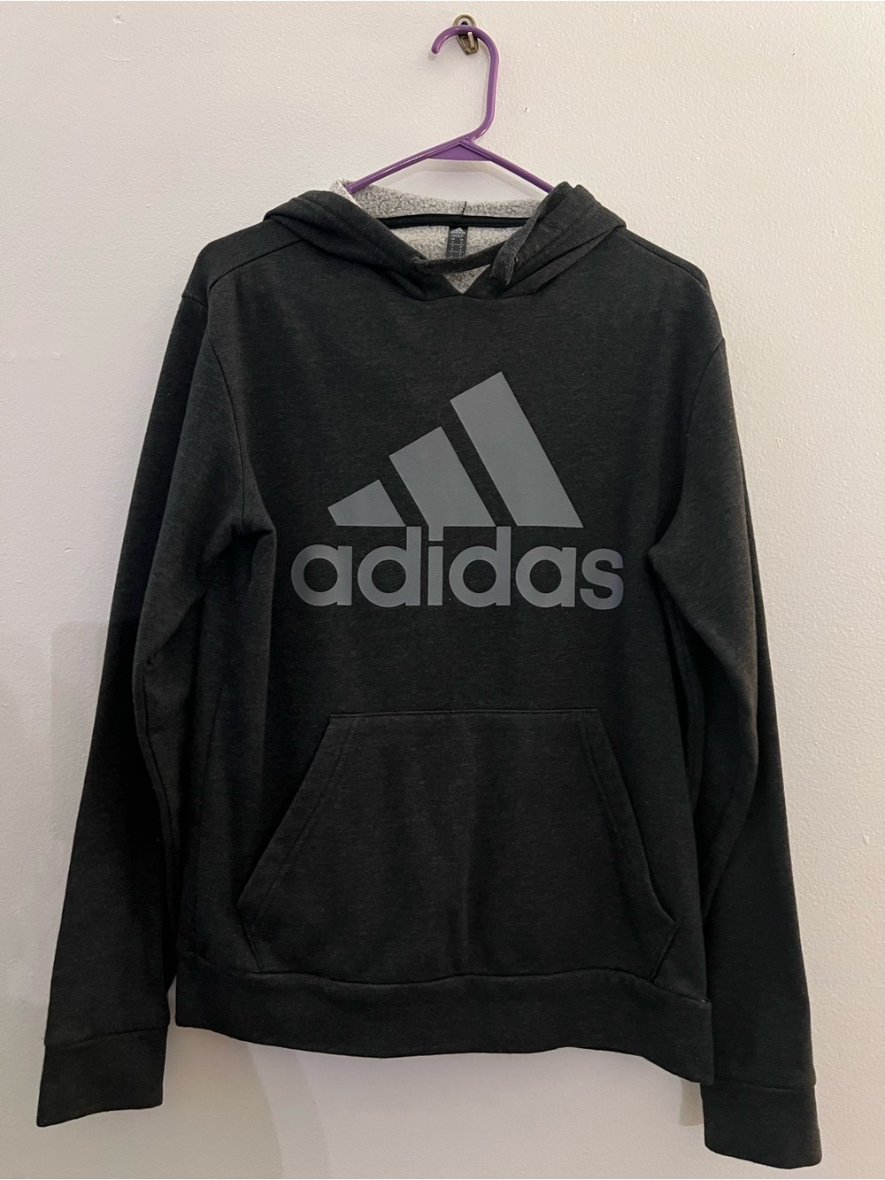 Adidas Men’s Black Logo Hoodie Sweater